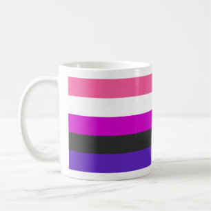 Taza De Café Bandera de orgullo genderfluid