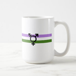 Taza De Café Bandera de orgullo genderqueer