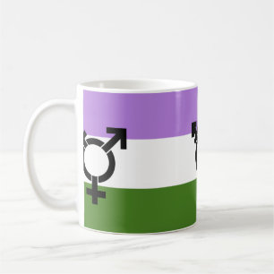 Taza De Café Bandera de orgullo genderqueer