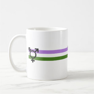 Taza De Café Bandera de orgullo genderqueer