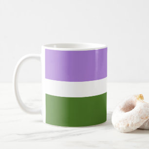 Taza De Café Bandera de orgullo genderqueer de SlipperyJoe lava