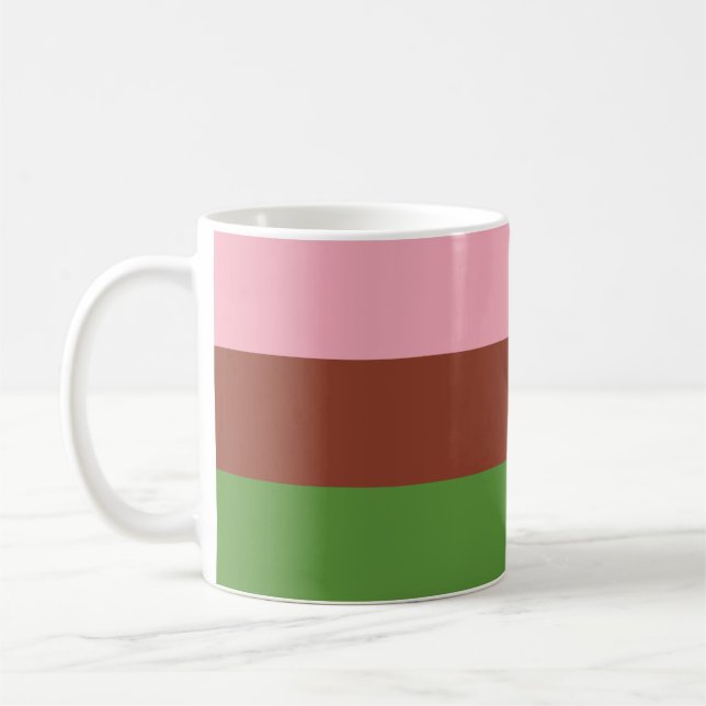 Taza De Café Bandera de Orgullo Gynosexual (Izquierda)