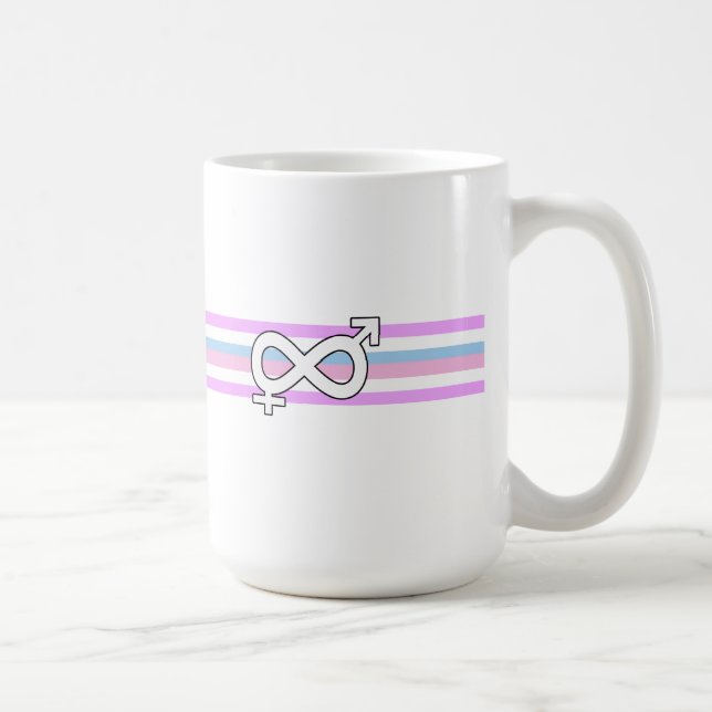 Taza De Café Bandera de orgullo intersexual (Derecha)
