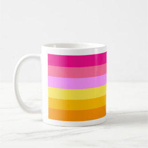Taza De Café Bandera de Orgullo Lesbiana (Alba)
