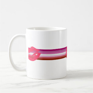 Taza De Café Bandera de orgullo lesbiana de labial