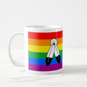 Taza De Café Bandera de orgullo LGBTQ+ de dos espíritus