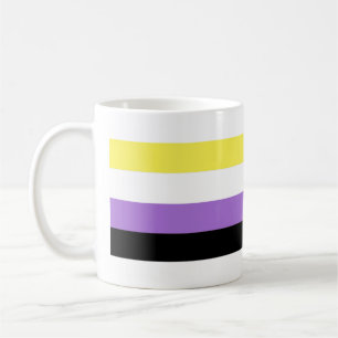 Taza De Café Bandera de orgullo no binario