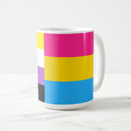 Taza De Café Bandera de orgullo pansexual no binario dual
