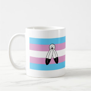 Taza De Café Bandera de orgullo trans de dos espíritus