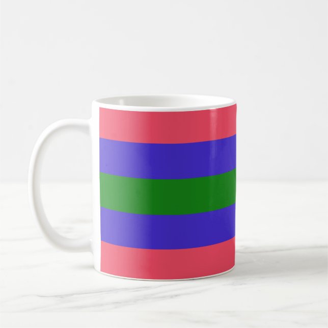 Taza De Café Bandera de Orgullo Trigénero (Izquierda)