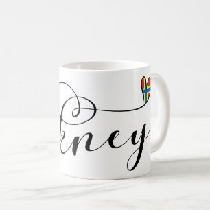 Taza De Café Bandera de Orkney en el corazón, Islas del Norte,