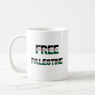 Taza De Café Bandera de Palestina Libre declara la libertad del