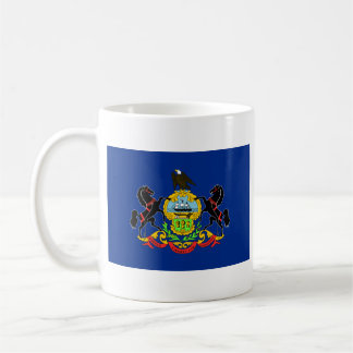 Taza De Café Bandera de Pensilvania + Mapa