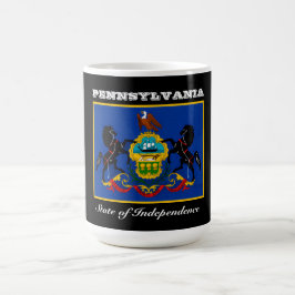 Taza De Café bandera de Pensilvania y eslogan