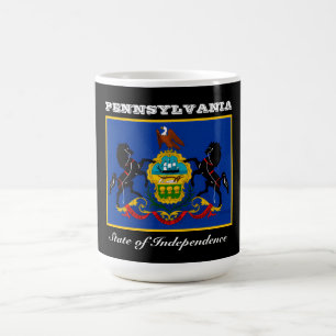 Taza De Café bandera de Pensilvania y eslogan