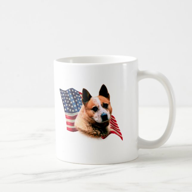 Taza De Café Bandera de perro de ganado de Australia (Derecha)
