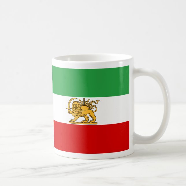 Taza De Café Bandera de Persia/de Irán (1964-1980) (Derecha)