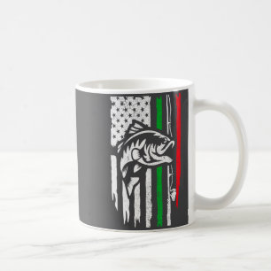 Taza De Café Bandera de pesca italiana americana B para pescado