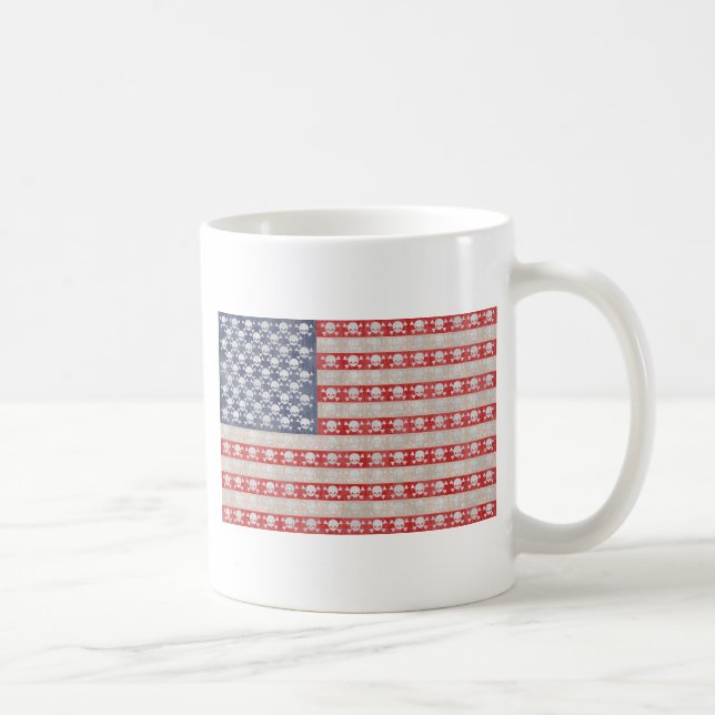 Taza De Café Bandera de pirata americana (Derecha)