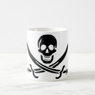 Taza De Café Bandera de pirata auténtica de Jack Rackam