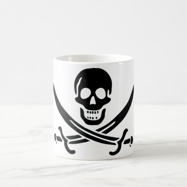 Taza De Café Bandera de pirata auténtica de Jack Rackam (Centro)