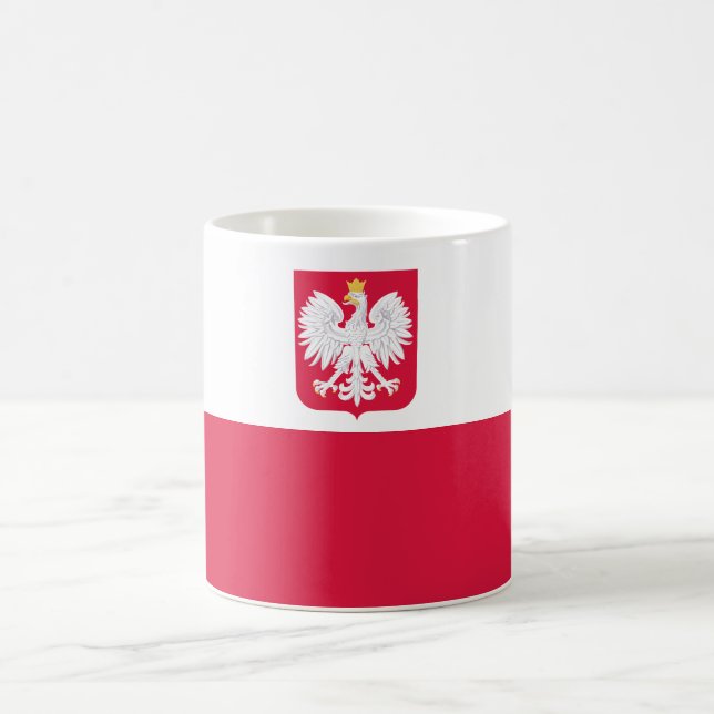 Taza De Café Bandera de Polonia (Centro)