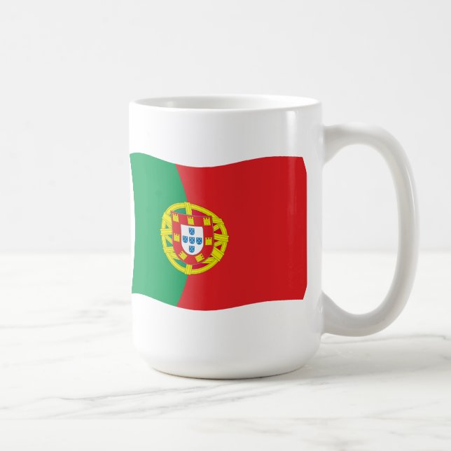 Taza De Café Bandera de Portugal Mug (Derecha)