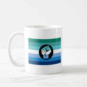 Taza De Café Bandera de protesta gay masculina