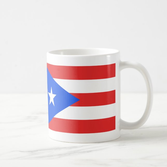 Taza De Café Bandera de Puerto Rico (Derecha)