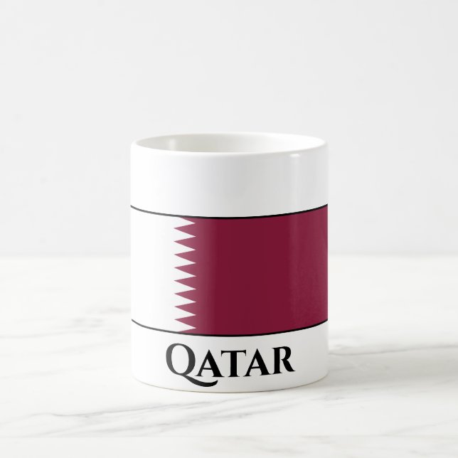 Taza De Café Bandera de Qatar (Centro)