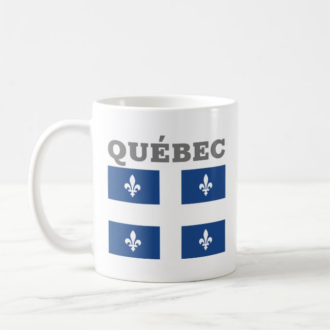 Taza De Café Bandera de Quebec, Canadá (Izquierda)