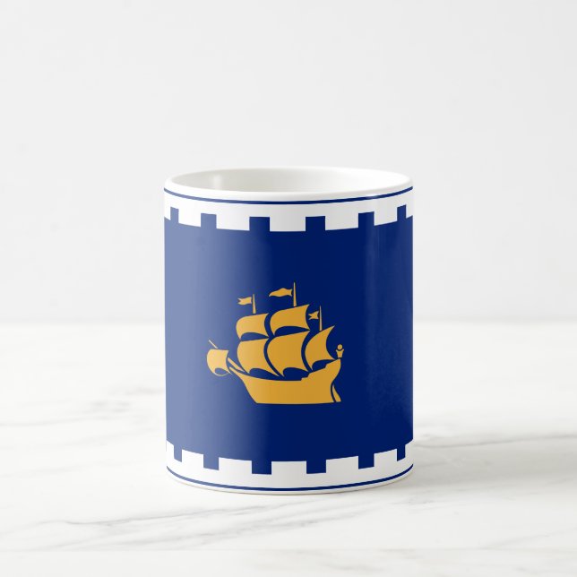 Taza De Café Bandera de Quebec (Quebec, Canadá) (Centro)