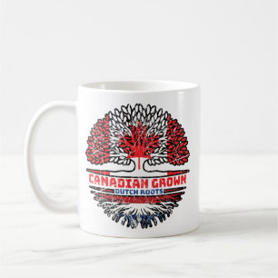 Taza De Café Bandera de raíces de árbol canadiense canadiense n