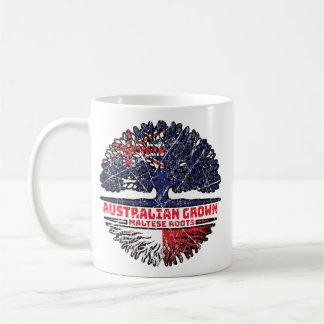 Taza De Café Bandera de raíces de árboles australianos malteses