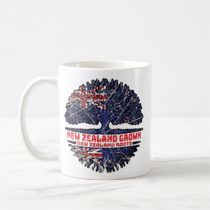 Taza De Café Bandera de raíces neozelandesas de Kiwi Tree