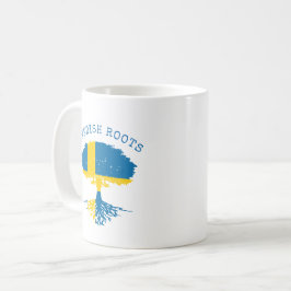 Taza De Café Bandera de raíces suecas