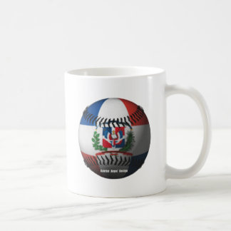 Taza De Café Bandera de República Dominicana cubierta de béisbo