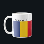 Taza De Café Bandera de Rumania<br><div class="desc">La bandera de Rumania personalizó el regalo.</div>