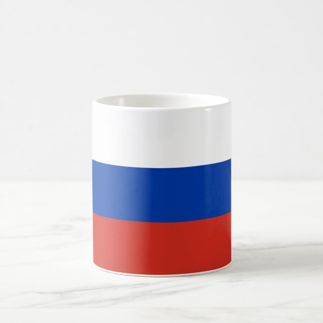 Taza De Café Bandera de Rusia (Centro)