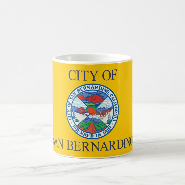 Taza De Café Bandera de San Bernardino (California) (Centro)