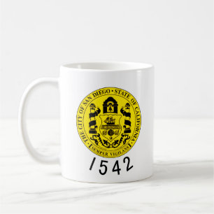 Taza De Café Bandera de San Diego, café de California