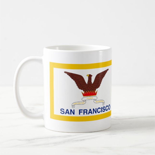 Taza De Café Bandera de San Francisco, café de California (Izquierda)