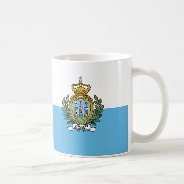 Taza De Café Bandera de San Marino Café cerámico (Derecha)