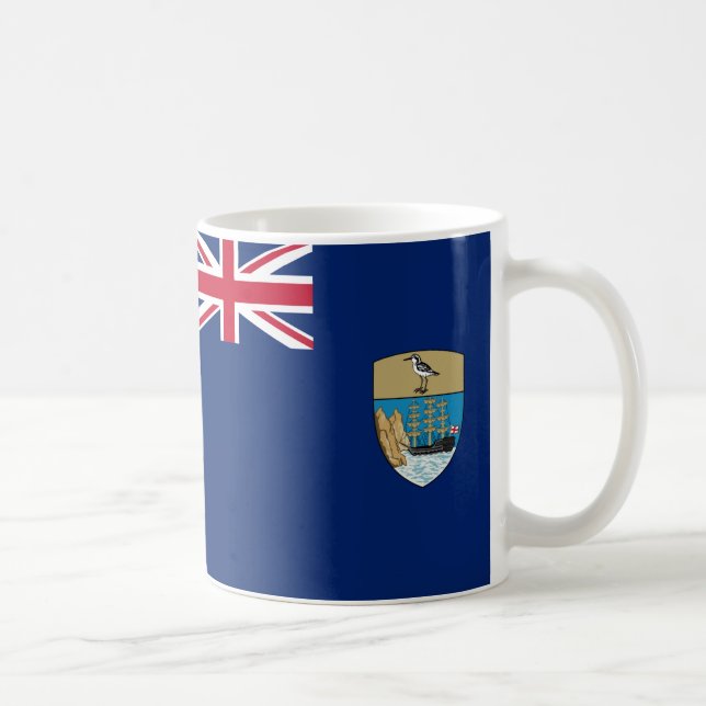 Taza De Café Bandera de Santa Elena Café Cerámico Mug (Derecha)