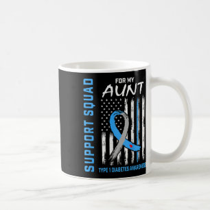 Taza De Café Bandera de sensibilización sobre la diabetes de ti