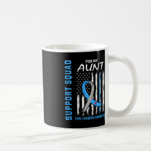 Taza De Café Bandera de sensibilización sobre la diabetes de ti