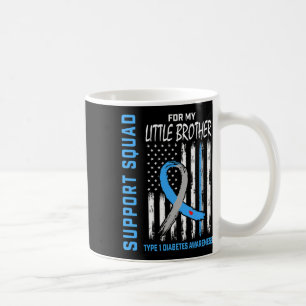 Taza De Café Bandera de sensibilización T1d Pequeño Hermano Tip