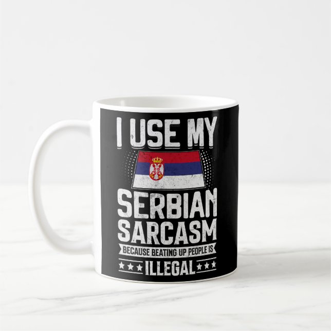 Taza De Café Bandera De Serbia Para Serbios (Izquierda)