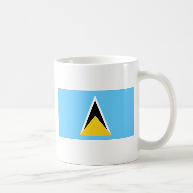 Taza De Café Bandera de St Lucia (Derecha)