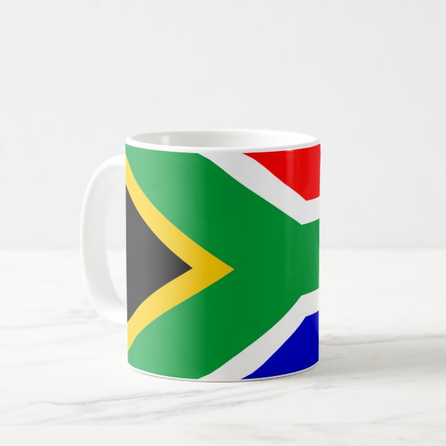 Taza De Café Bandera de Sudáfrica (Anverso izquierdo)